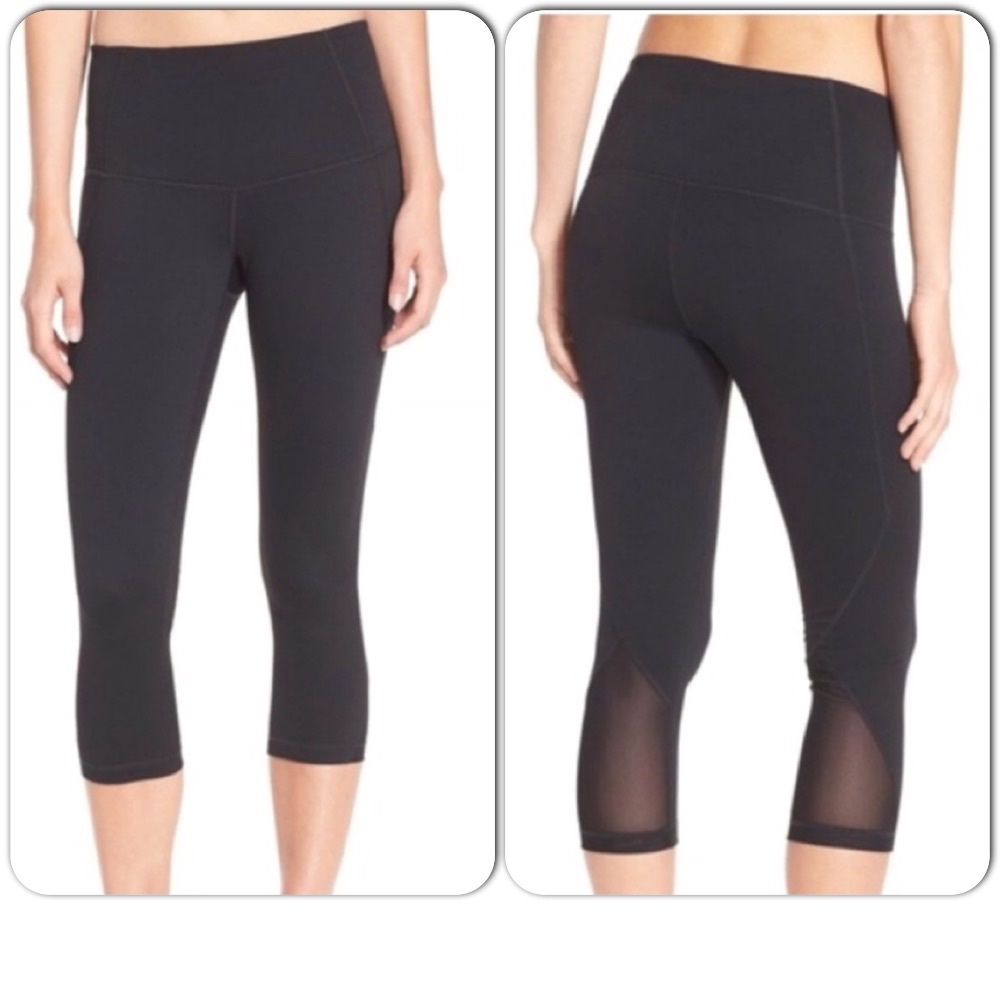 Zella High Waist Mesh Insert Leggings-ChcEwe XS